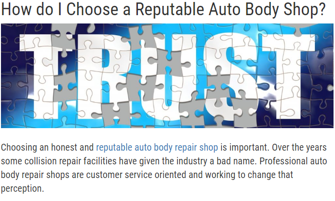 How do I Choose a Reputable Auto Body Shop?